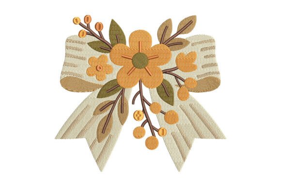 Autumn Floral Bow Embroidery Design Review