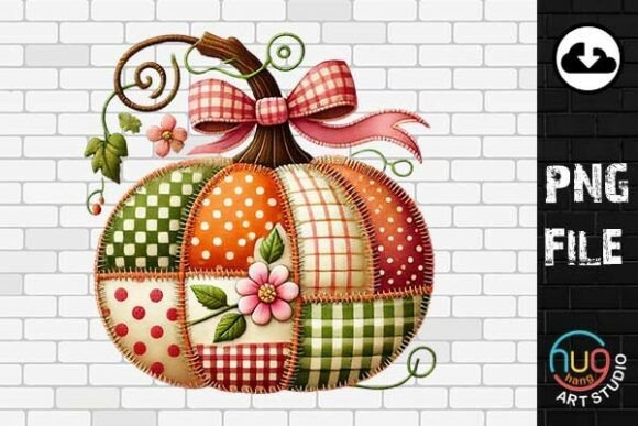 Faux Embroidery Fall Pumpkin Png Review