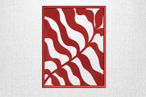 Red Abstract Embroidery Design Review