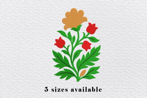 Review: Multicolor Floral Embroidery Design